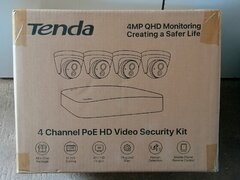Kit supraveghere video CCTV Tenda, NVR, 4 camere 4K nou, sigilat, garantie